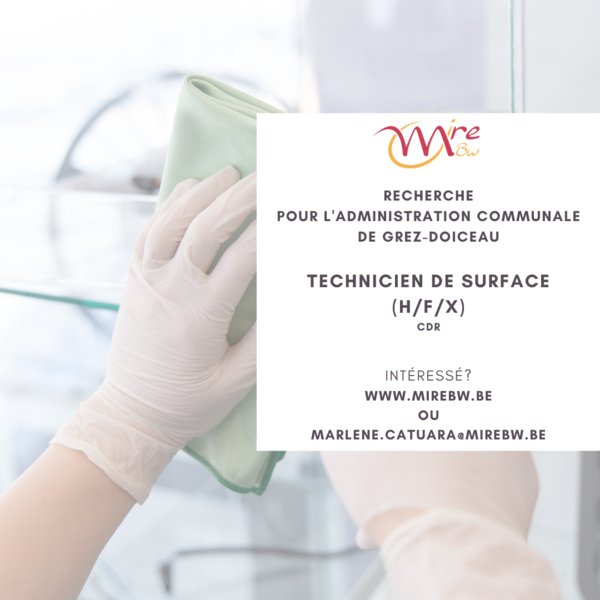 TECHNICIEN DE SURFACE (H/F/X) TECHNICIEN DE SURFACE (H/F/X)