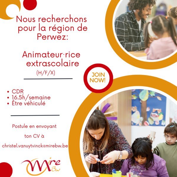 Animateur·trice extrascolaire (H/F/X) Animateur·trice extrascolaire (H/F/X)