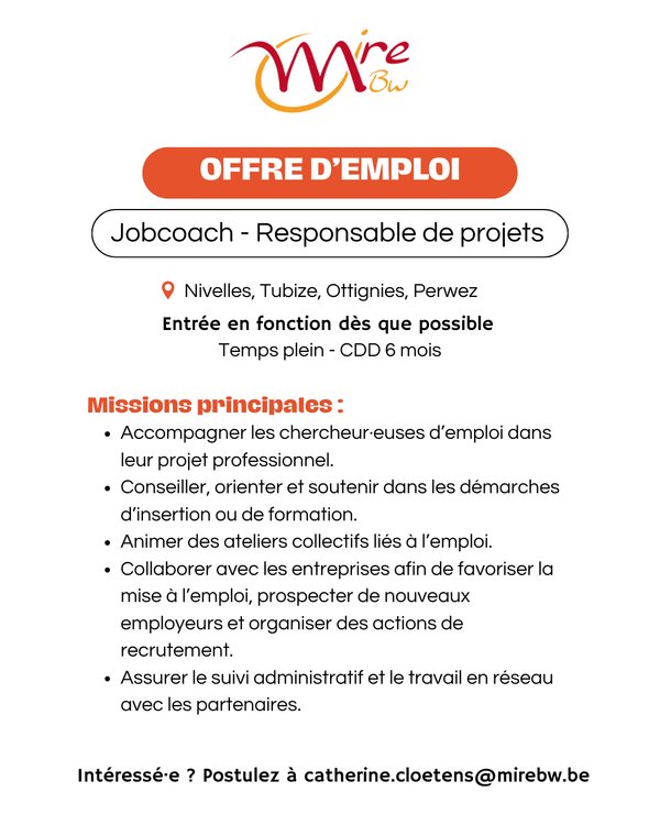 Jobcoach - Responsable de projets Jobcoach - Responsable de projets