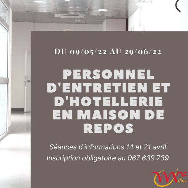 Personnel d'entretien et d'hôtellerie en maison de repos (H/F) Personnel d'entretien et d'hôtellerie en maison de repos (H/F)