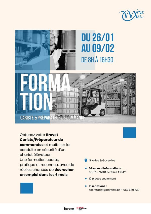 Brevet cariste / Préparateur·trice de commandes