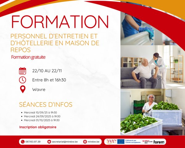 Personnel d'entretien et d'hôtellerie en maison de repos
